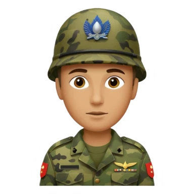 Soldaten in Tarnfarbe der salotiert und den SAS Buchstaben auf der Mütze und Uniform sticker