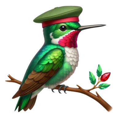 Un colibri con birrete sticker
