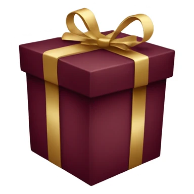 Burgundy Christmas Box sticker