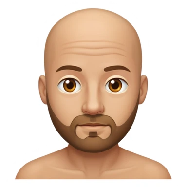 Hombre calvo con barba corta  sticker