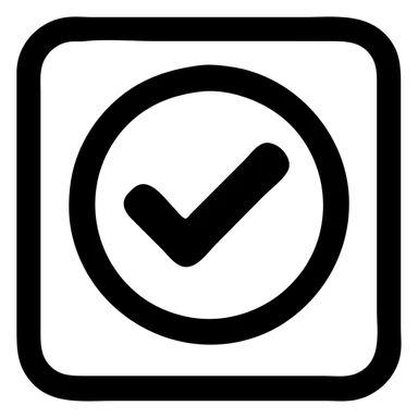 checkbox with check mark inside a circle sticker