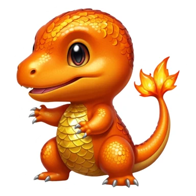 glitter pokemon charmander sticker
