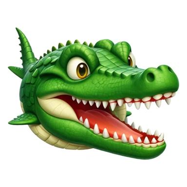 Un avión con cara de cocodrilo sticker