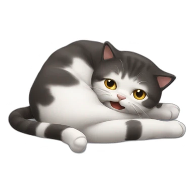 A cat dead sticker