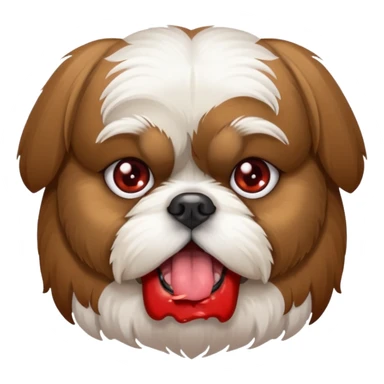 Shih Tzu dog drunk and tired sticker