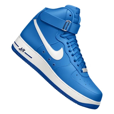 Nike Air Force sneakers, simple, blue, iconic silhouette, no text sticker