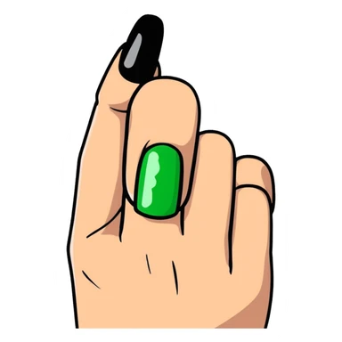 Green manicure sticker