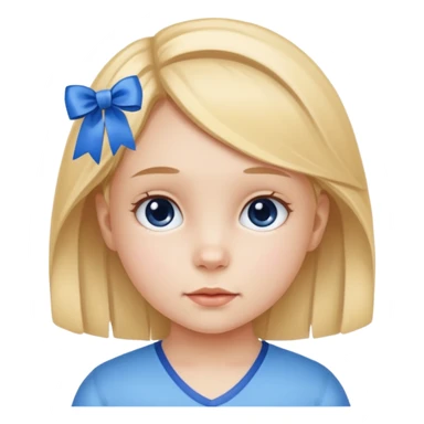 little girl with ribbon sticker