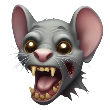 nasty rat zombie  sticker