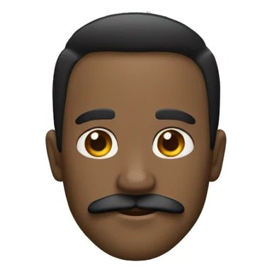 Hombre negro con bigote sticker