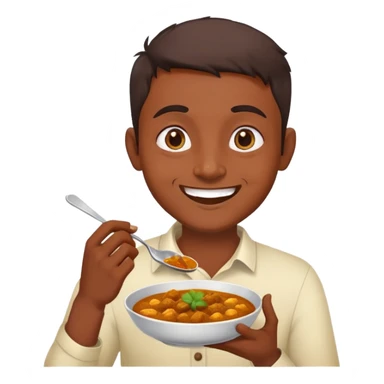 indian eating curry sticker