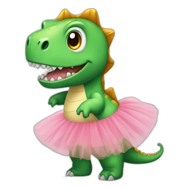 un dinosaure en tutu sticker