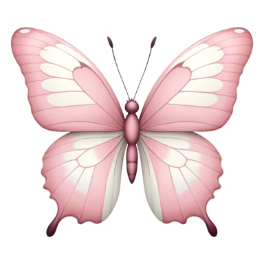 Powder Pink and white butterfly sticker