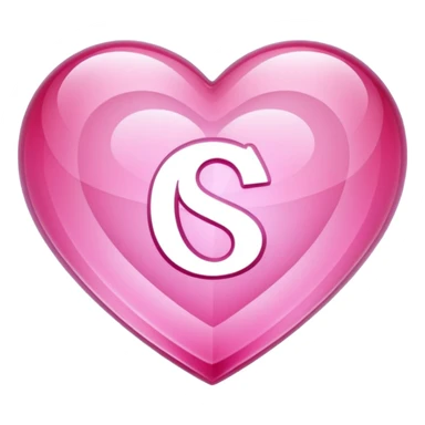 Pink heart shaped crystal with a $ carved in the center of the crystal. sticker