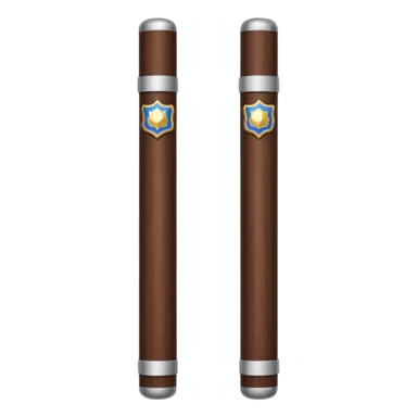 two police baton sticker