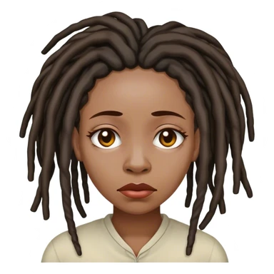 Black woman with locs feeling sick  sticker