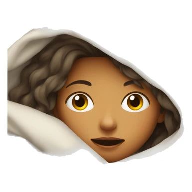 girl under blanket sticker