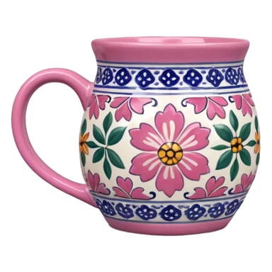 Pink Talavera mug  sticker