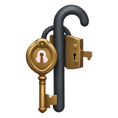 a magical lock and key sticker