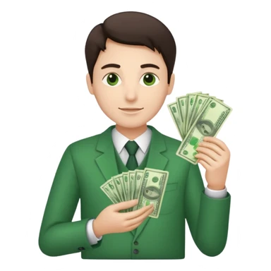 investor, one person, money sticker