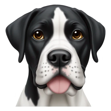 Black and white boxer lab dog  sticker