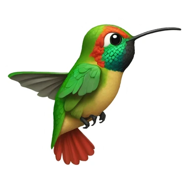 emoji de un colibrí bostezando  sticker
