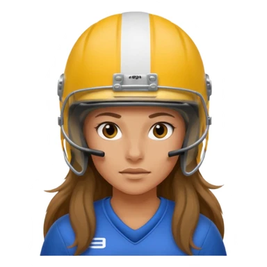 Long Haired Football Players, Female player sticker