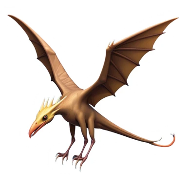 Cinematic Noble Pterodactyl Portrait Emoji, Poised and soaring, with a slender, aerodynamic body, expansive leathery wings outstretched, a long pointed beak, and keen, piercing eyes that exude aerial grace, Simplified yet sharply defined features, highly detailed, glowing with a soft, ethereal radiance, high shine, intelligent and commanding, stylized with an air of prehistoric flight mastery, focused and graceful, soft glowing outline, capturing the essence of a watchful and confident Pterodactyl that appears ready to glide out of the screen with effortless majesty! sticker