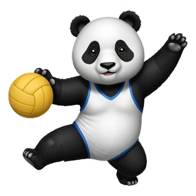 Panda playing volleyball sticker