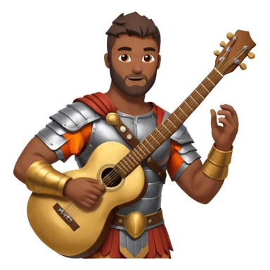 ancient gladiator play guitar sticker