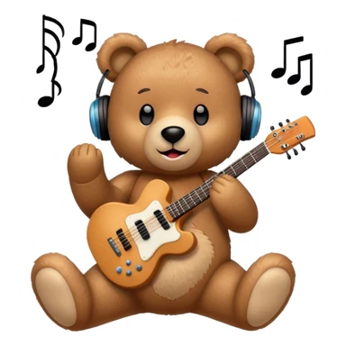  teddy rocking to music  sticker