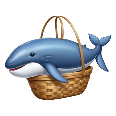 a blimp, carrying a whale in the basket sticker