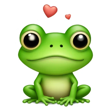 Cute frog with kisses  sticker