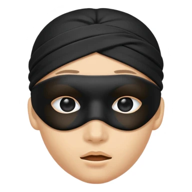Black blindfold sticker