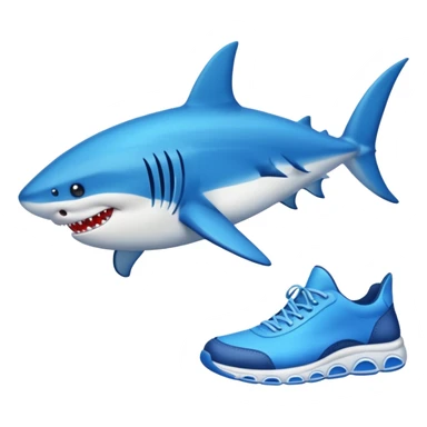 Tiburón con zapatos azules  sticker