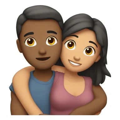 Bf and gf cuddles  sticker