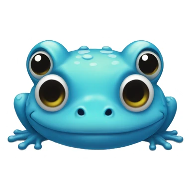 cute blue frog sticker