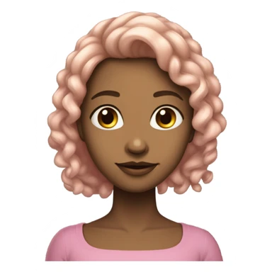 uma menina de cabelo longo liso preto, olho levemente puxado cor de mel, sobrancelha reta e levemente arqueada com boca rosada carnuda sticker