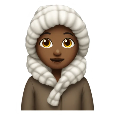 Cozy girl in winter sticker