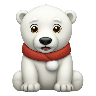 christmas polar bear sticker