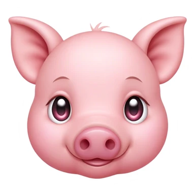 Cinematic Cute Piglet Portrait Emoji, Head tilted playfully and inquisitively, featuring a delicate rosy-pink hide with an adorably tiny snout and subtle sheen, round, sparkling beady eyes filled with boundless curiosity, Simplified yet irresistibly adorable features, highly detailed, glowing with a warm, friendly glow, high shine, affectionate and spirited, stylized with a touch of whimsical charm, bright and endearing, soft glowing outline, capturing the essence of a mischievous yet loving piglet, so playful it feels like it could nibble out of the screen and into your arms! sticker