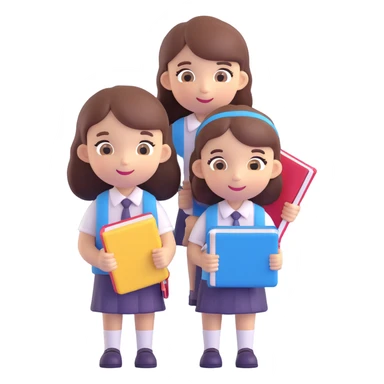 A group of school children finding Squid Game business cards in their school sticker