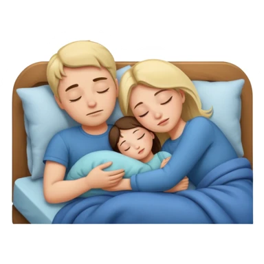 couple sleeping together  sticker