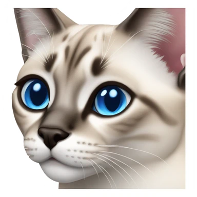 point lynx siamese cat with blue eyes sticker