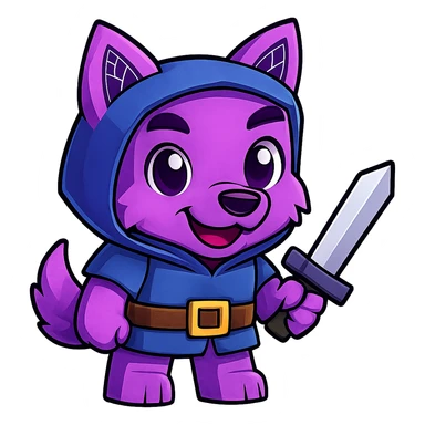 Extract every character from the picture. character including the clothes and accessories they are wearing, and place on a transparent background. Keep the original style and appearance exactly the same. and separately give me the each character picture. There is 3 character in this image. there is two dog

 sticker