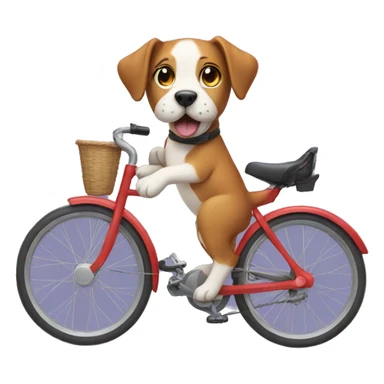 Dog on a bike sticker
