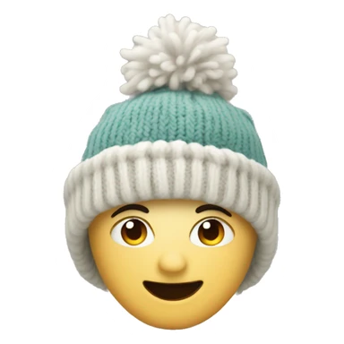 knit winter hat sticker