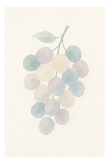 watercolor style bunch of grapes sticker