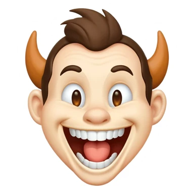 Goofy laughing sticker