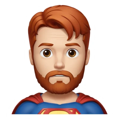 Superman with a beard and reddish hair sticker